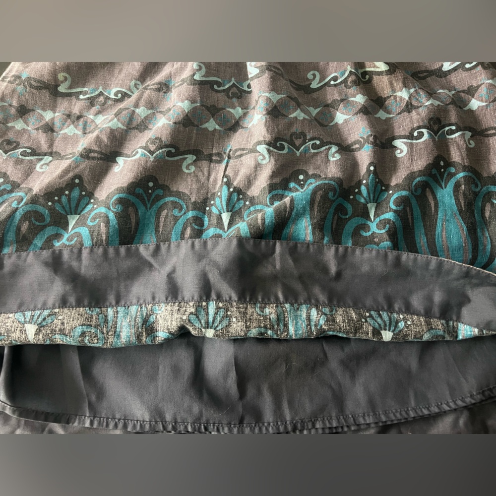 Free People Gray and Teal A-Line Skirt - Picture 9 of 16